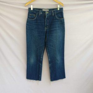 VINTAGE Rawhem Highrise Kickflare Cropped Jeans 13w +MEASUREMENT  100%cotton